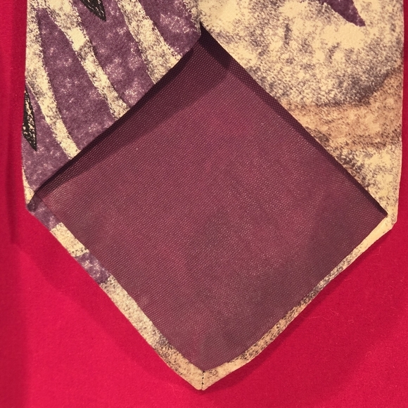 Vintage Halston III Necktie 100% silk Textured, Marbled Pattern Abstract Art - Picture 8 of 8